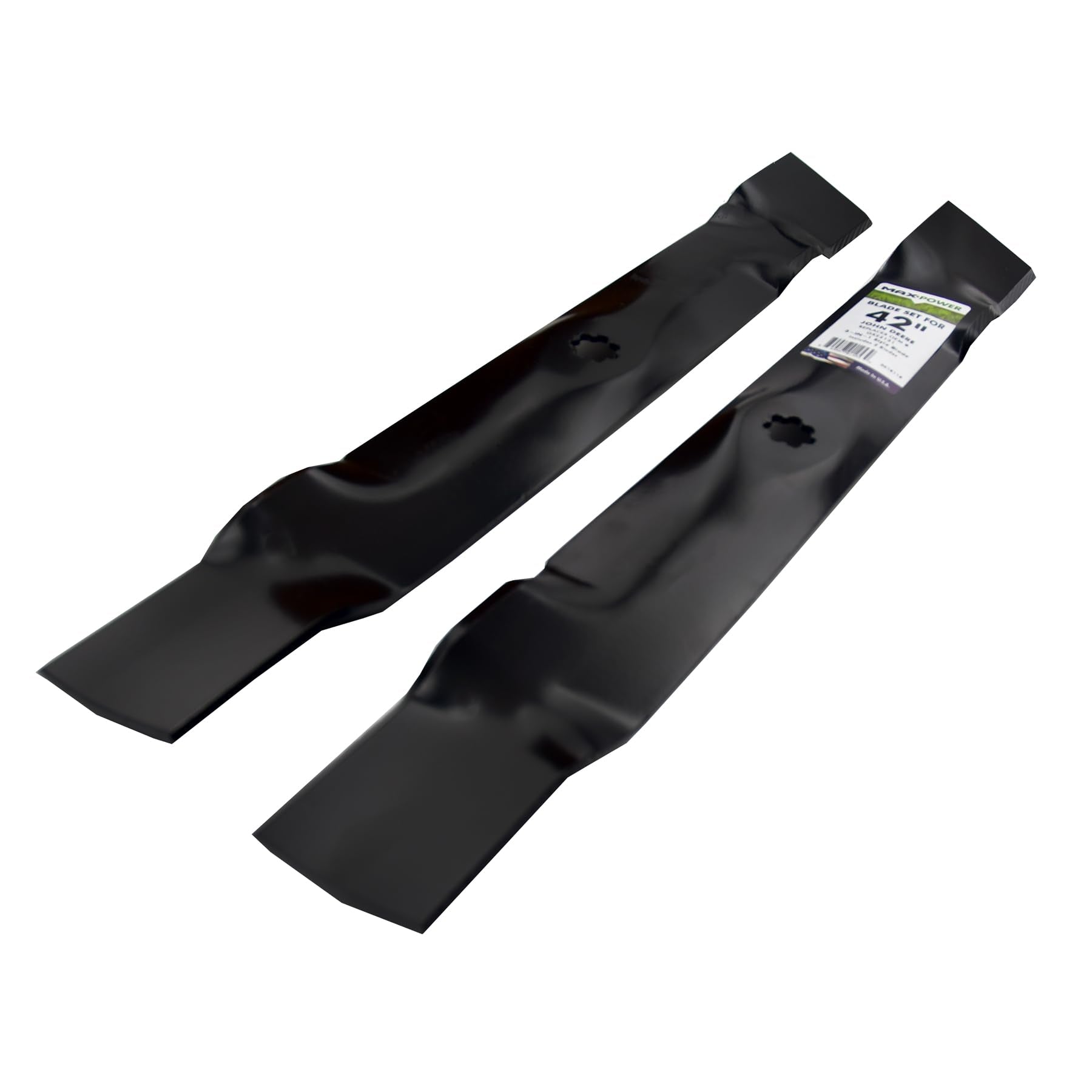 MaxPower blade next to ruler showing 21-inch length for quick size confirmation