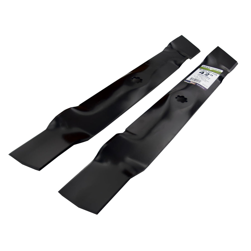 MaxPower blade next to ruler showing 21-inch length for quick size confirmation