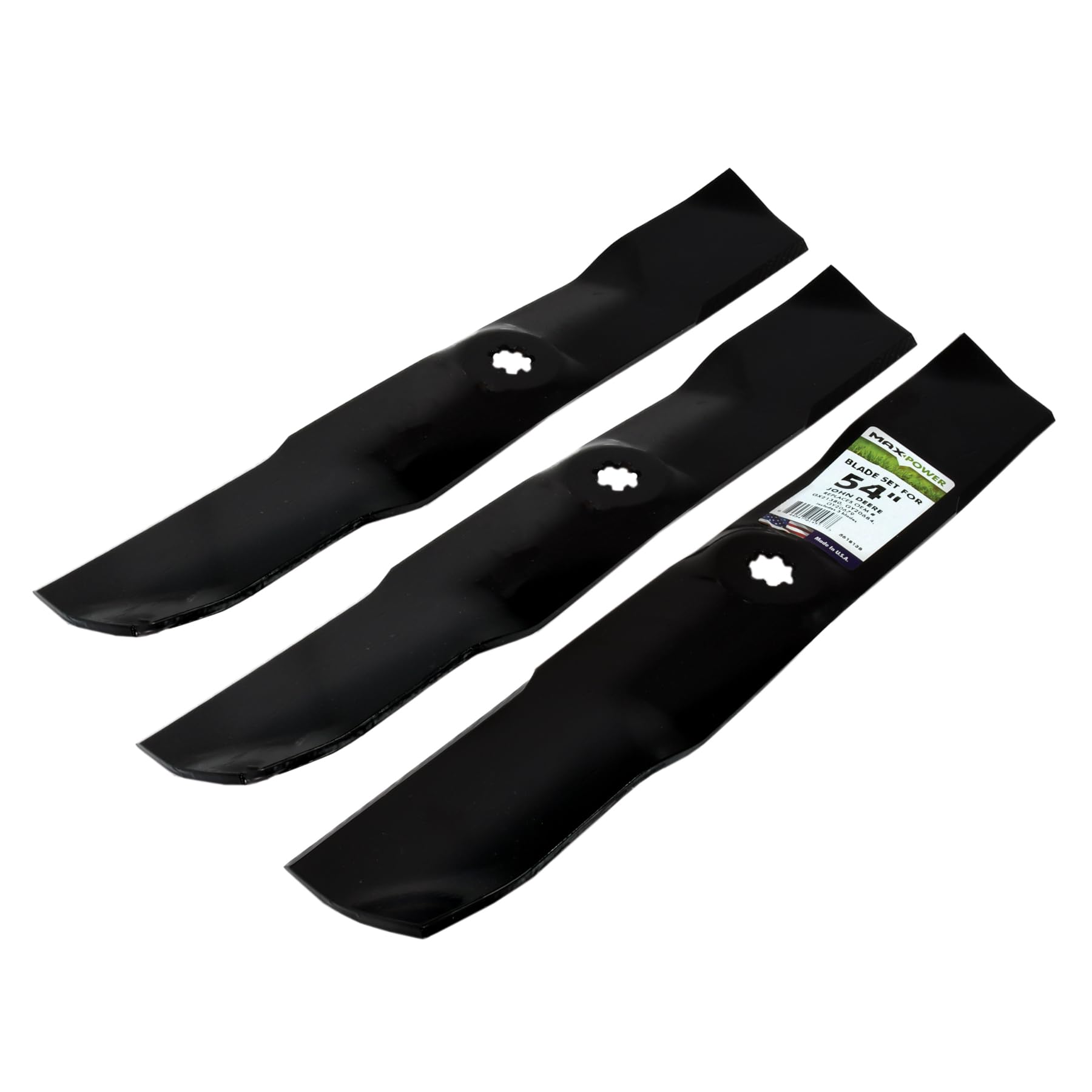 Maxpower blade next to ruler showing 18-5/8 inch length for accurate sizing