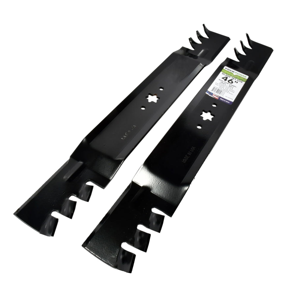 MaxPower blade profile showing sharpened teeth and powder coat protection for durability