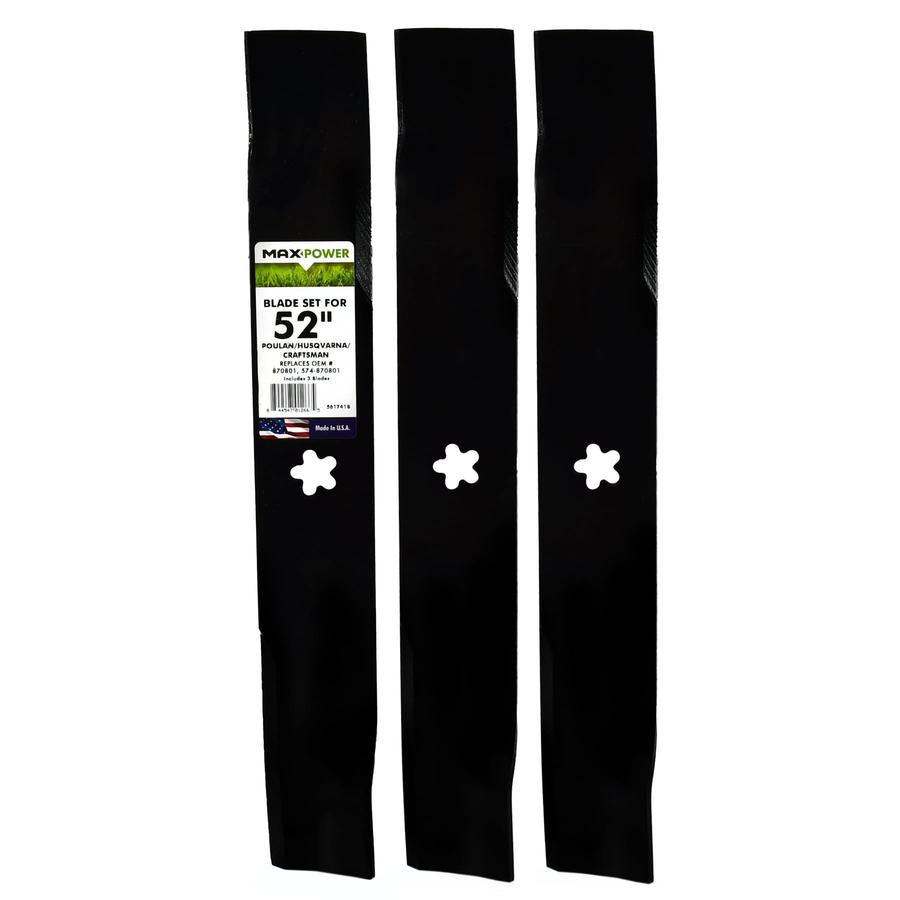 MaxPower front packaging showing three replacement blades and brand, ready replacement