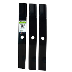 MaxPower front view of three-blade set showing full length and fit benefits