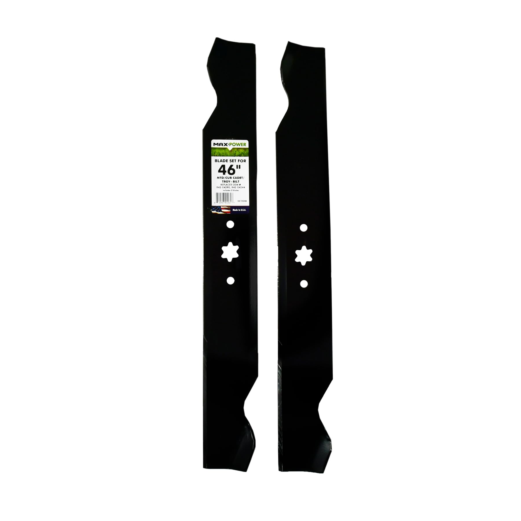 MaxPower front view of two-blade set showing packaging and fitment benefits