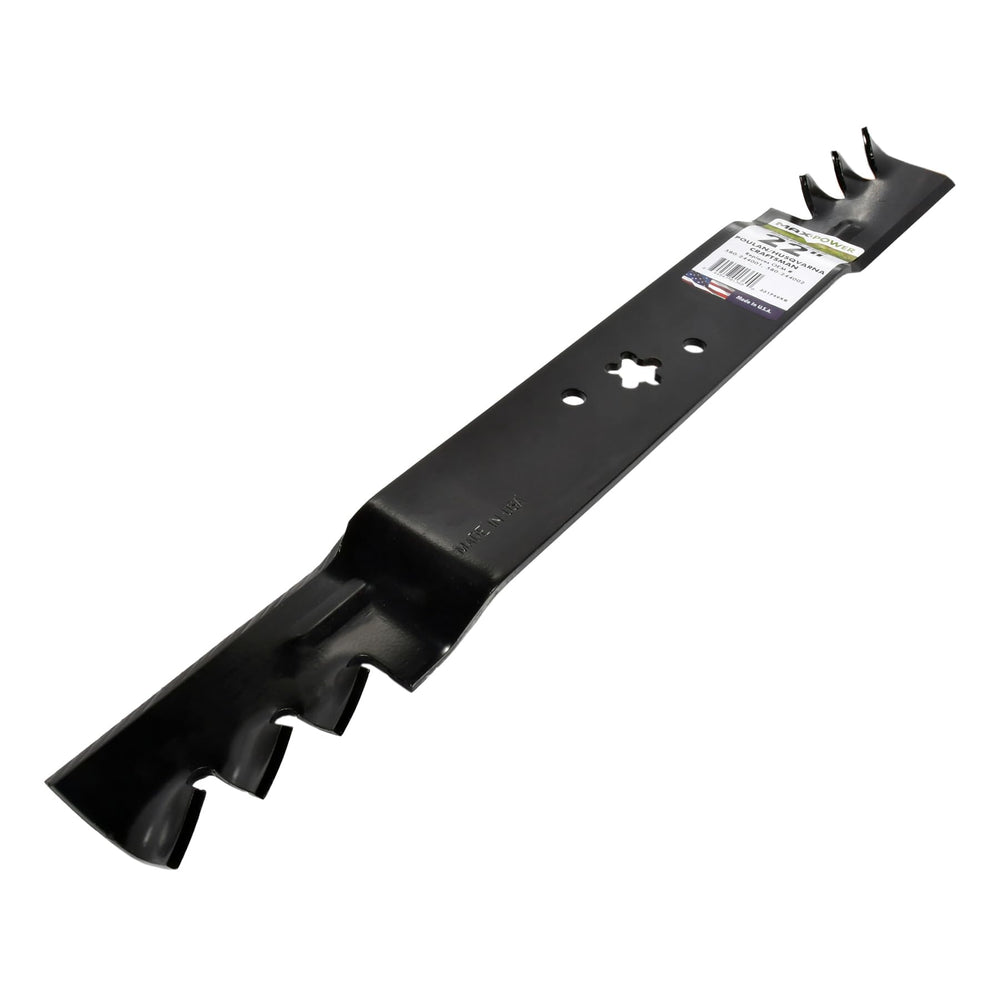 MaxPower blade with hands installing showing temporary safety coating for safer handling