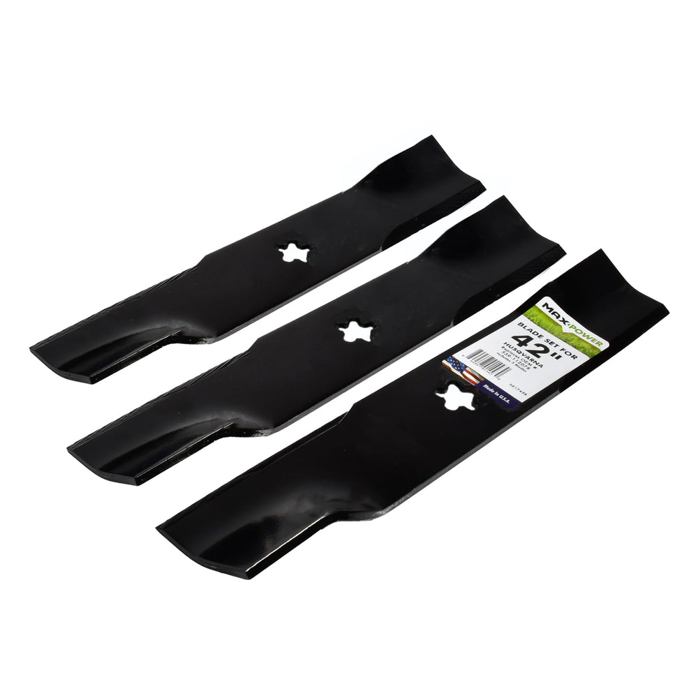 Maxpower blade next to ruler showing 14-5/8 inch length for accurate sizing