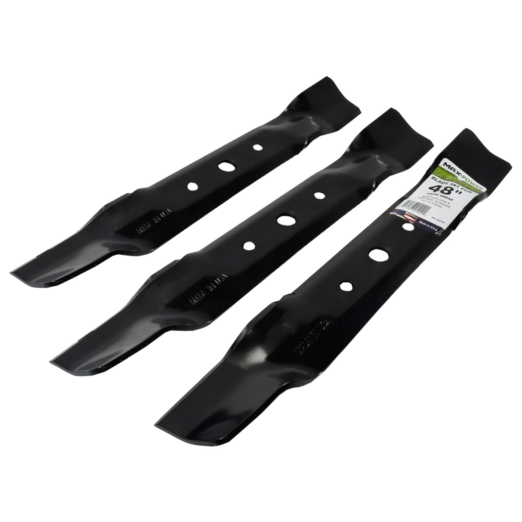 MaxPower blade beside ruler showing 17 inch length for accurate sizing