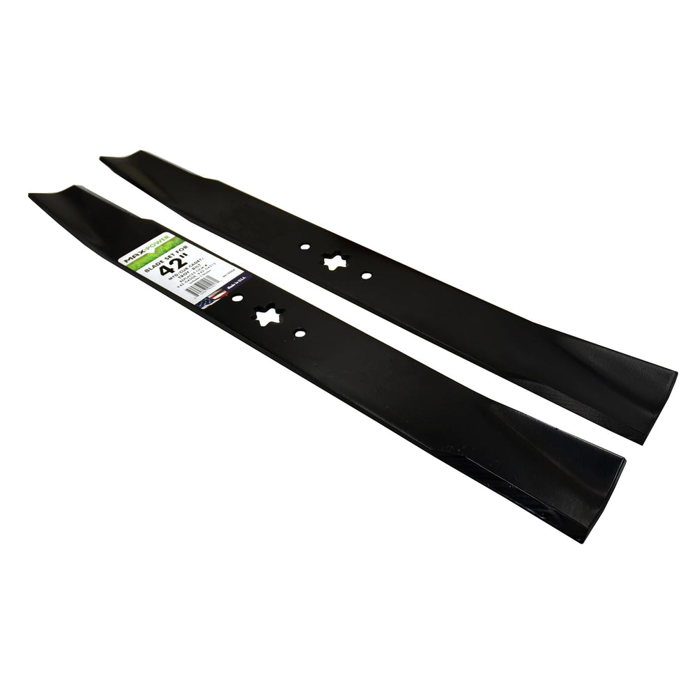Maxpower blades beside measuring tape showing exact 21-3/16 inch size
