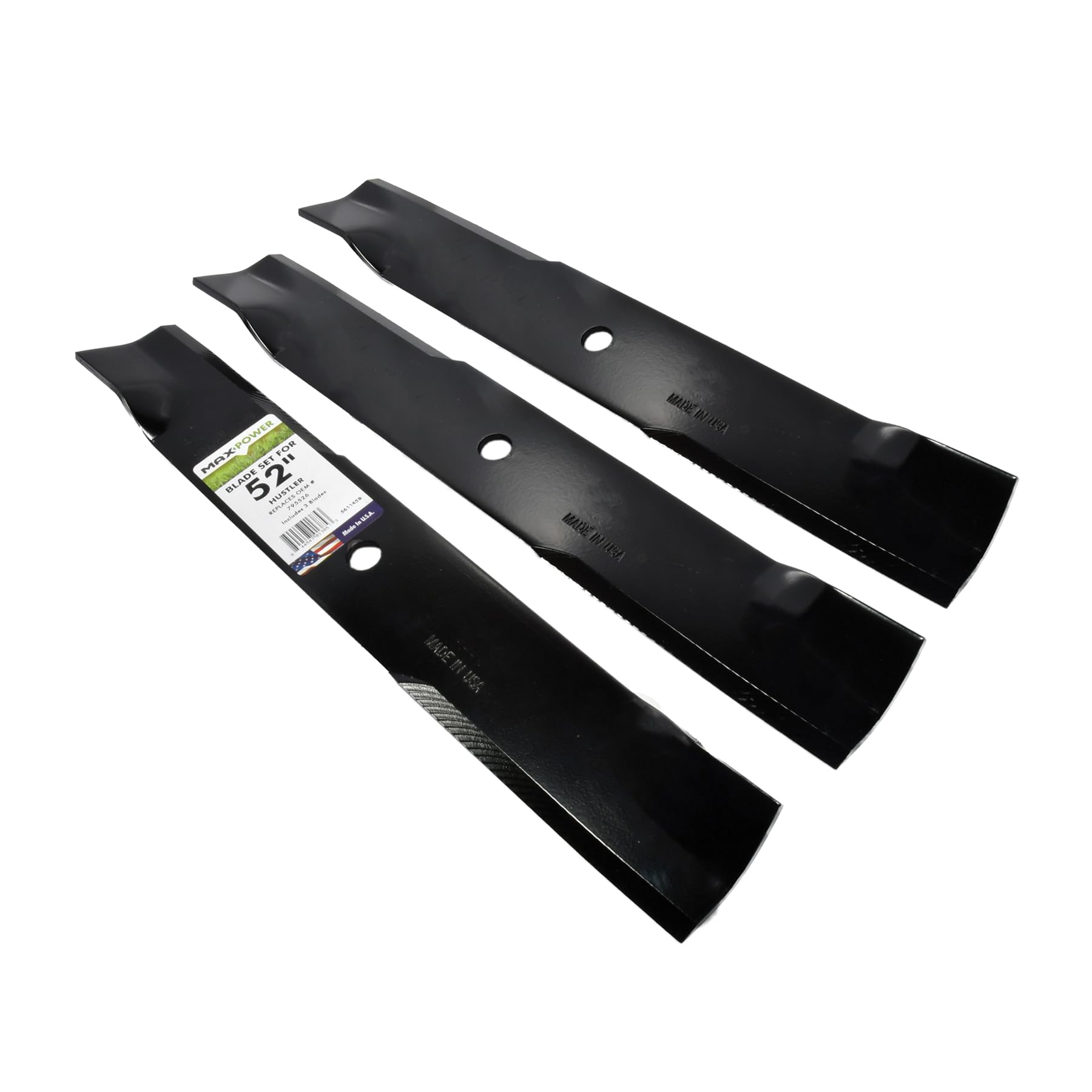 MaxPower three blades stacked to show thickness and scale for reliable balance