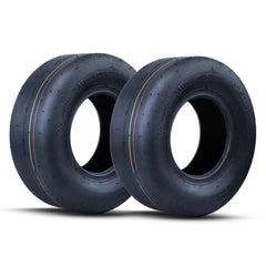 MAXROLLORS front view of two tires showing packaging and ready-to-install benefits