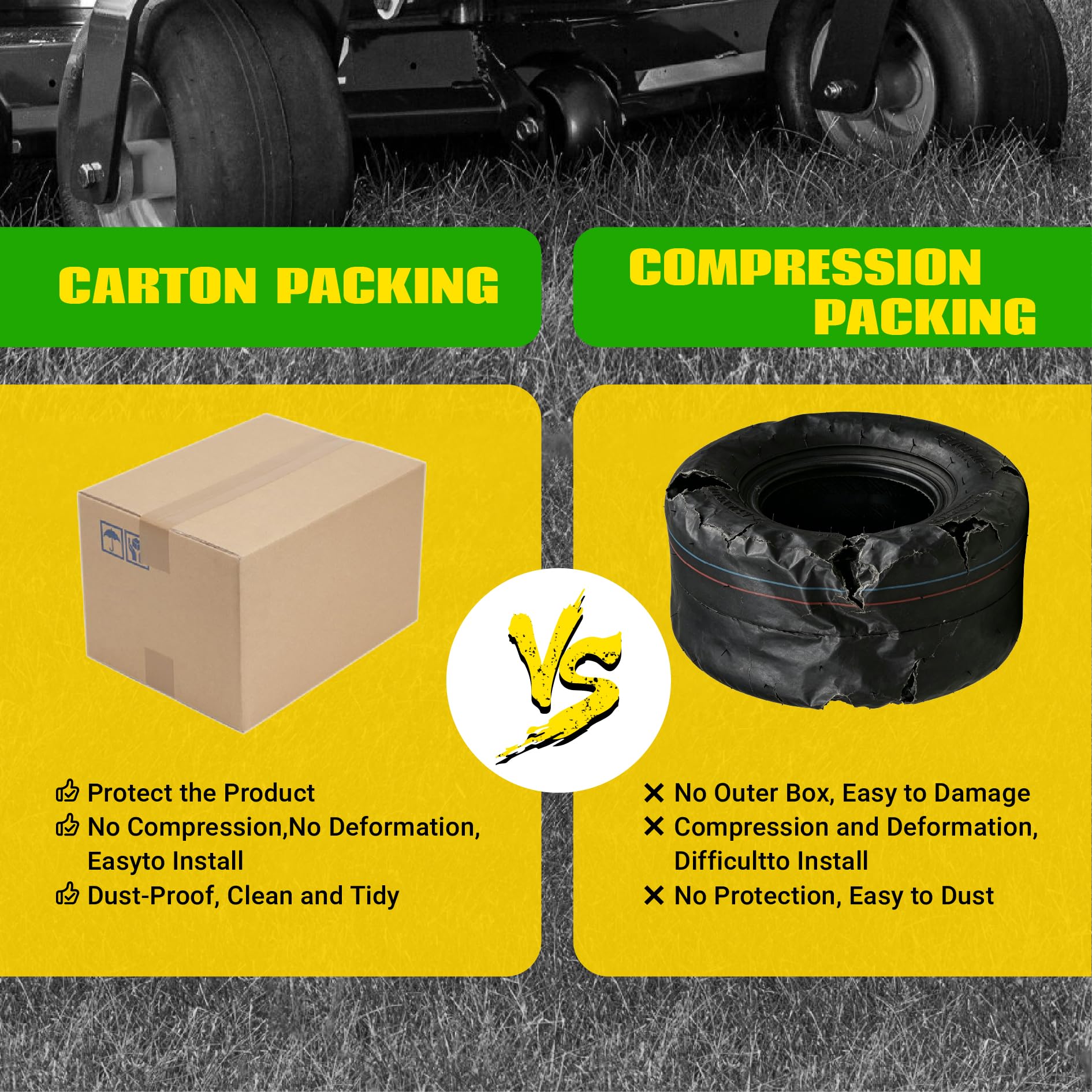 MAXROLLORS in-use on lawn illustrating minimal grass disruption benefit