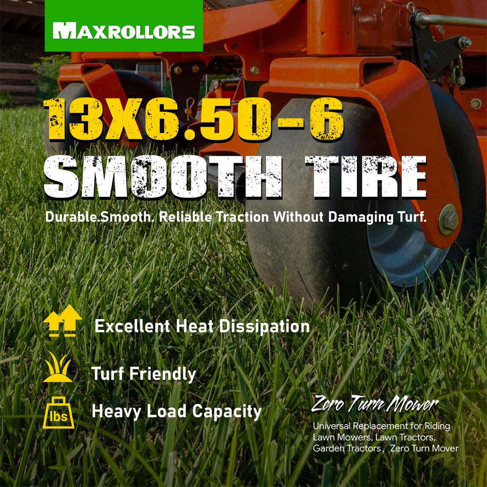 MAXROLLORS tire beside ruler showing load capacity and size benefit