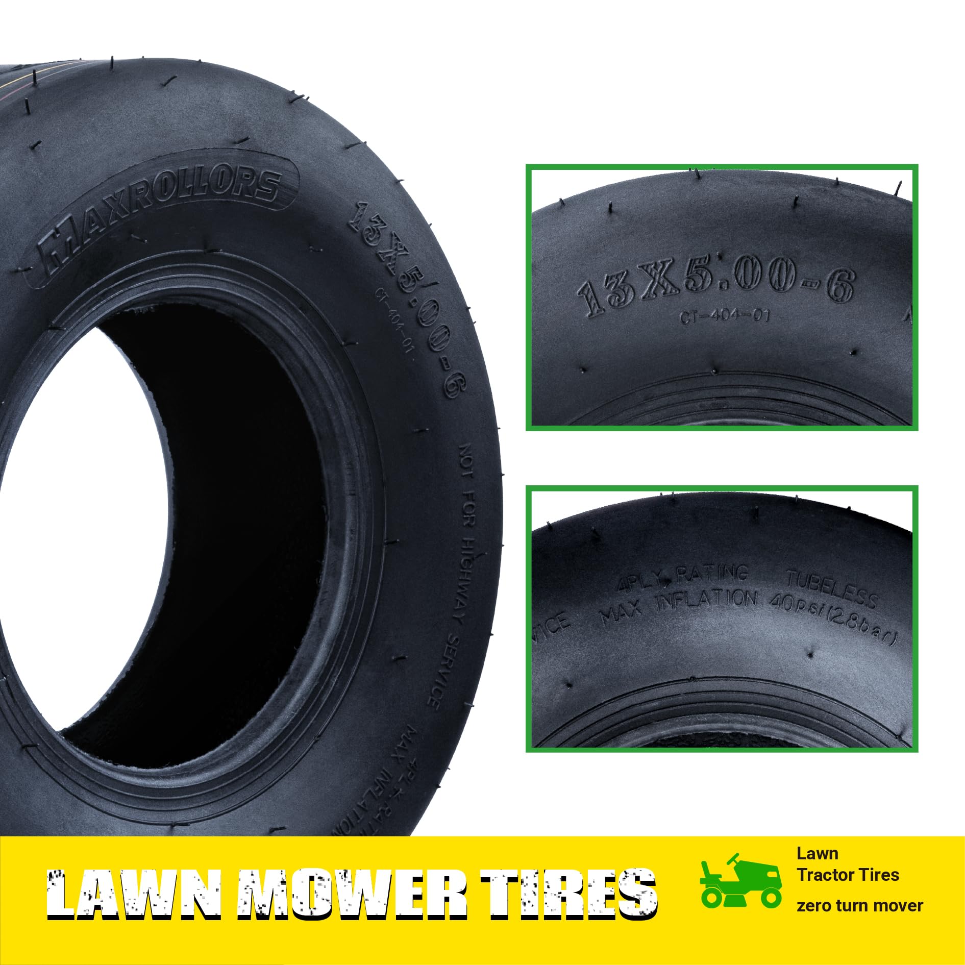 MAXROLLORS sidewall close-up showing 4-ply construction durability