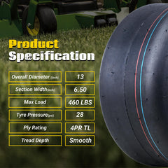 MAXROLLORS detailed smooth tread pattern reducing grass damage benefit