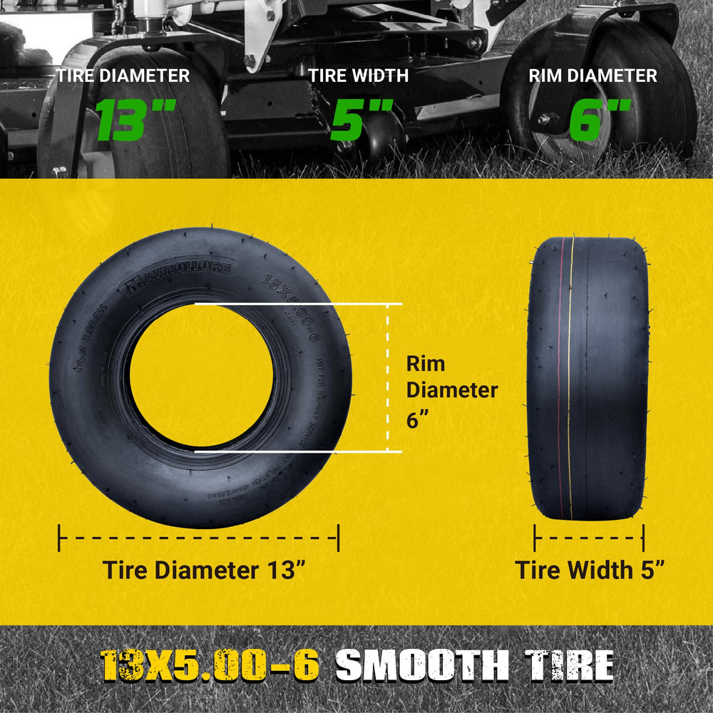 MAXROLLORS close-up of smooth tread showing turf-friendly protection