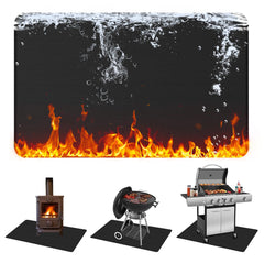 MAXTBEE front view of grill mat showing full coverage and protection