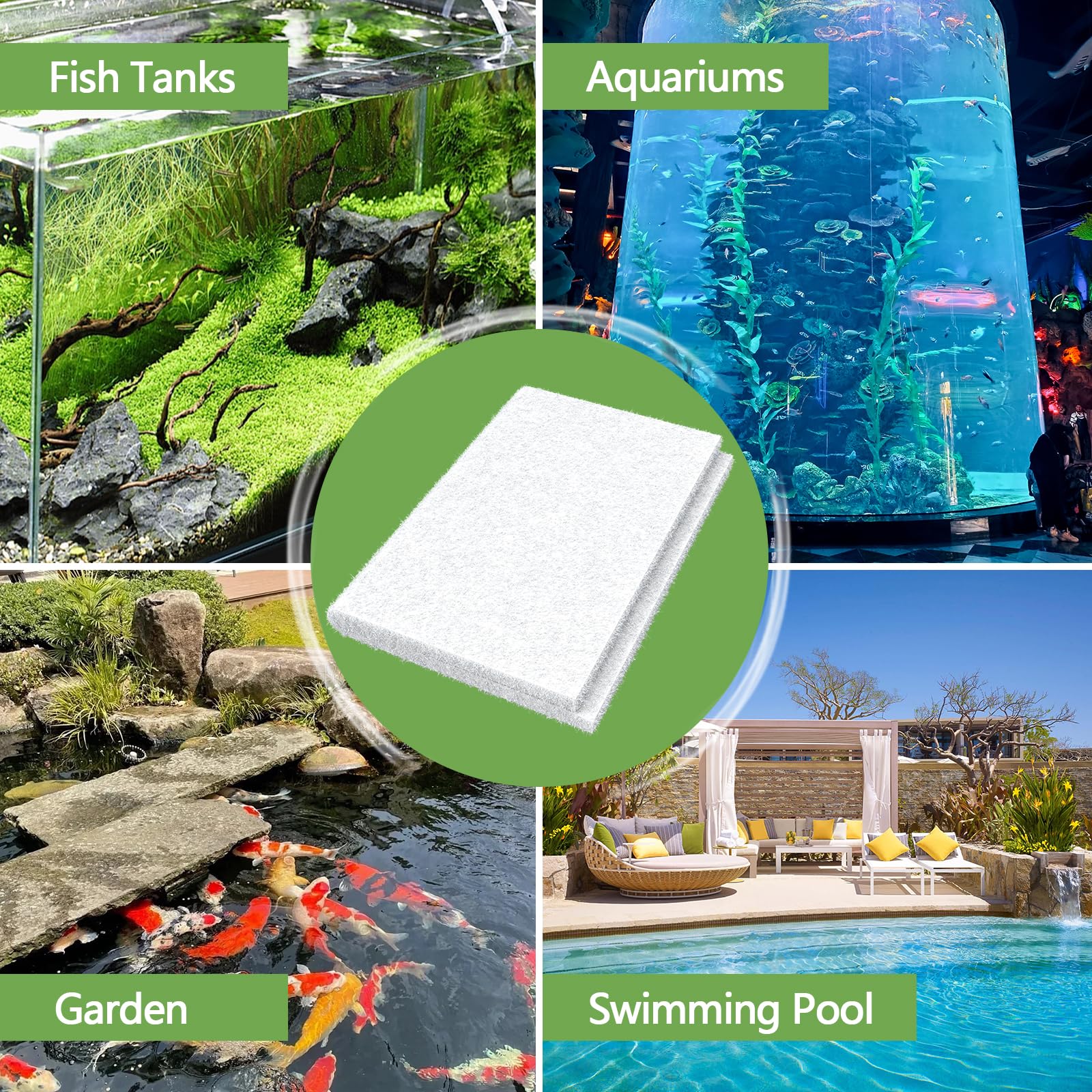 MAXTBEE pad in a backyard koi pond showing improved debris removal and aesthetics