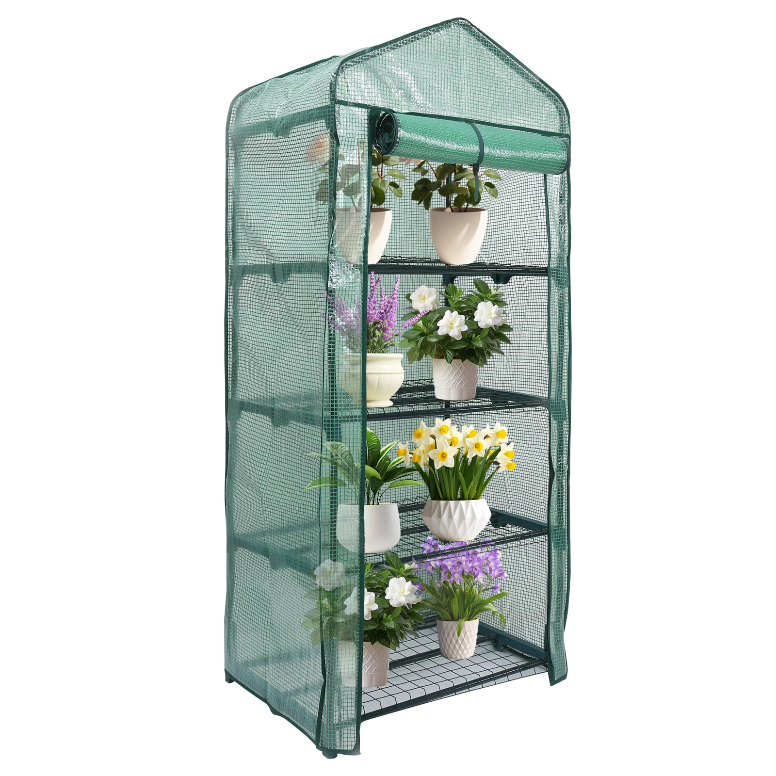MaxWorks front view fully assembled showing compact vertical shelter and easy access benefit