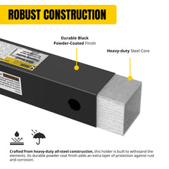 MAXXHAUL close-up of removable reducer bushing showing adaptability for different umbrella shafts