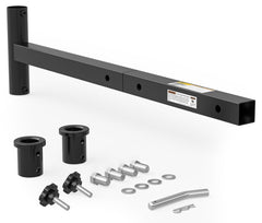 MAXXHAUL hitch umbrella holder front view showing sturdy steel and powder coat finish for lasting protection