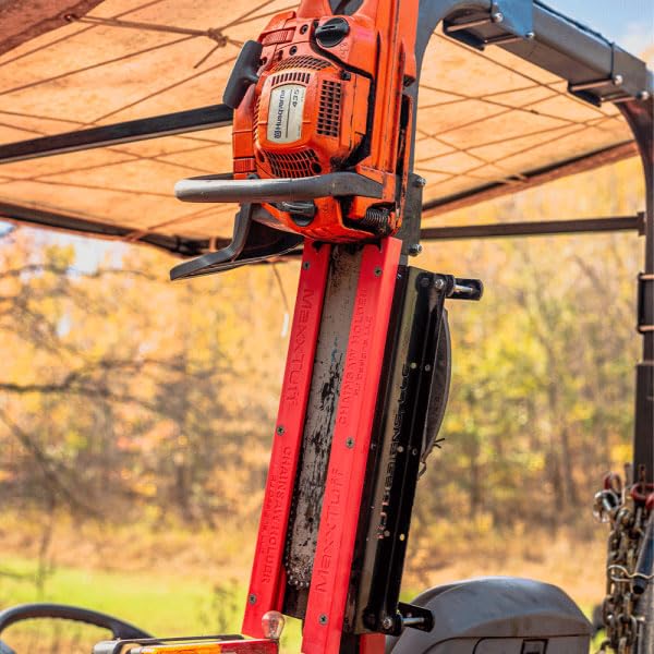 MAXXTUFF mounted holder in field showing convenient on-the-job access