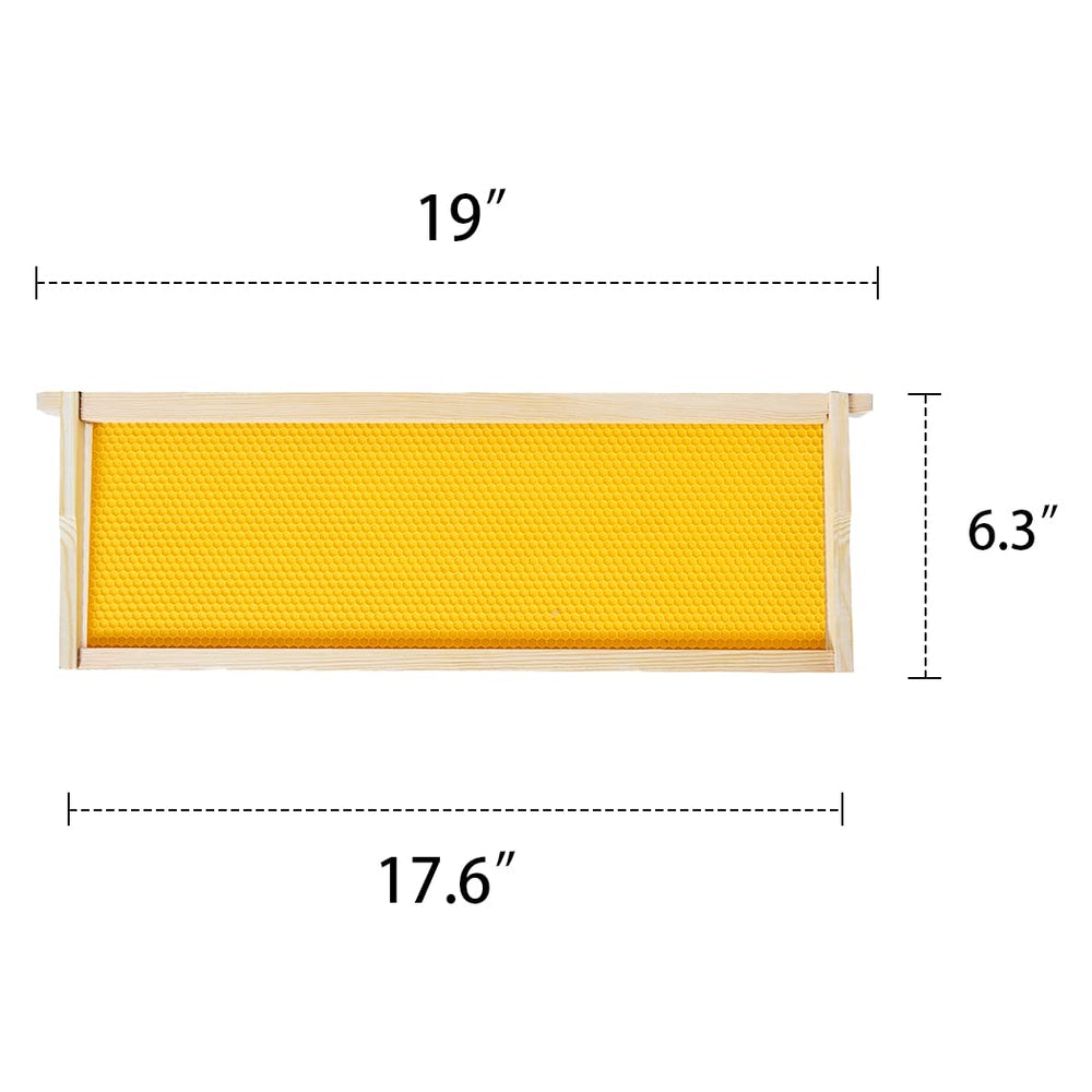 MayBee beeswax-dipped plastic foundation texture encouraging comb draw