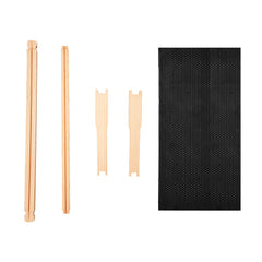 MayBee frame joint detail highlighting polished pine edges and easy assembly benefit