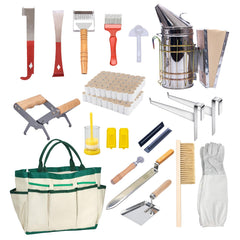 MayBee front view showing complete 21-piece starter kit, clear inventory benefit