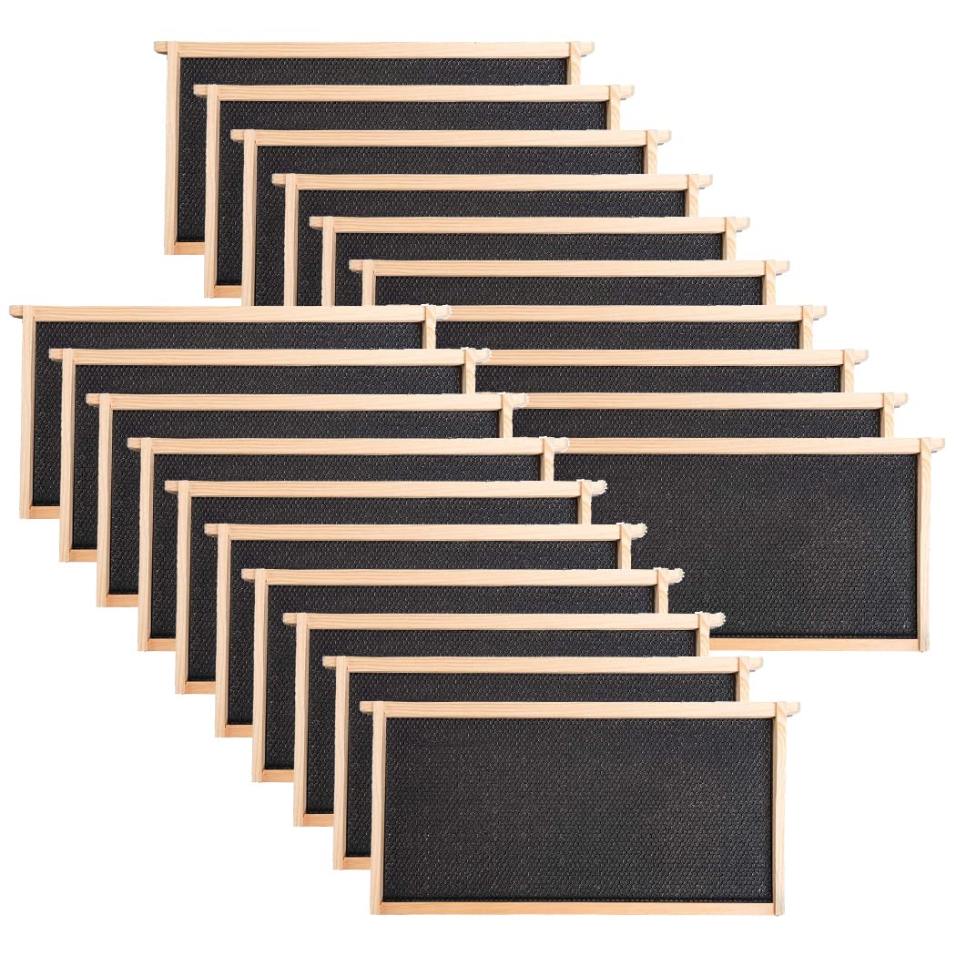 MayBee front view of 20-pack unassembled frames showing pine parts and foundations for fast setup