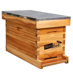 MayBee front view of wax-dipped nuc box showing durable construction and quick setup