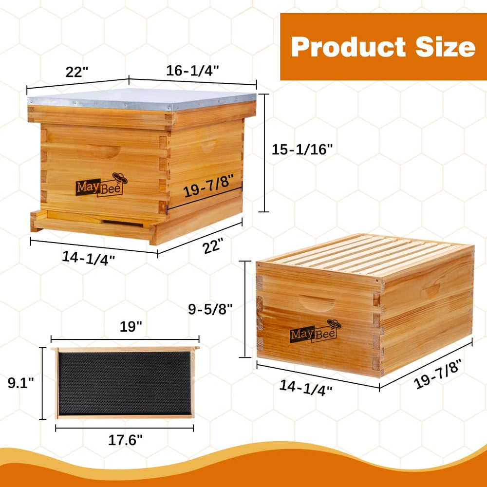MayBee backyard hive installed in garden showing pollination and honey production support