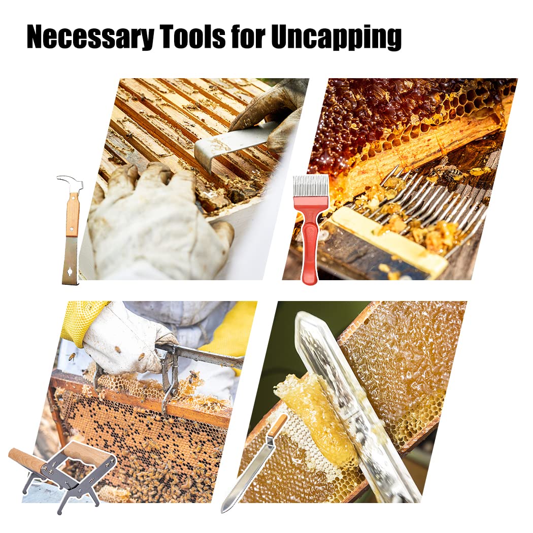 MayBee tools arranged in organizer tote during hive inspection for fast access