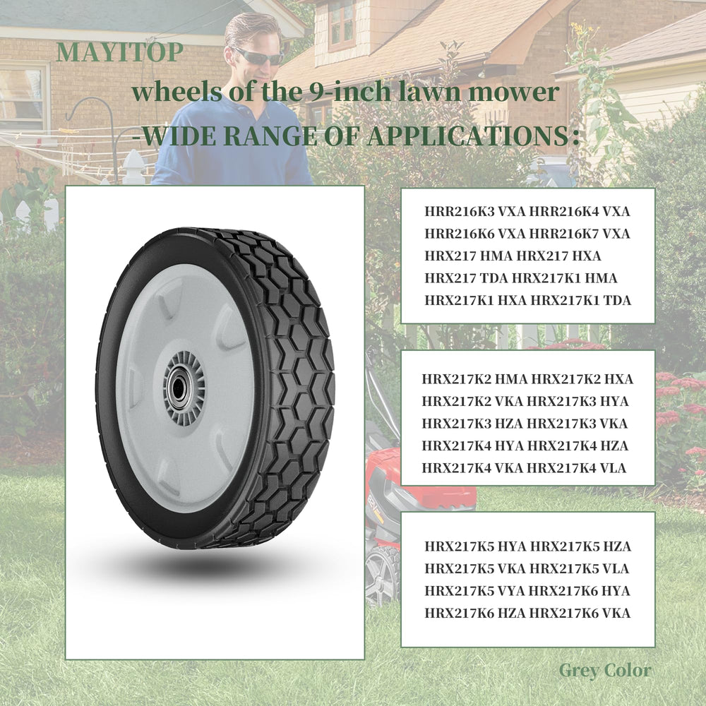 MAYITOP wheel next to ruler for scale showing accurate 9-inch size benefit