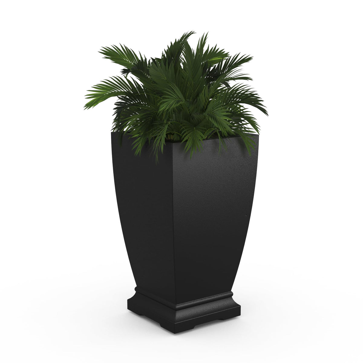 Mayne front view of 28in planter showing modern silhouette and curb appeal