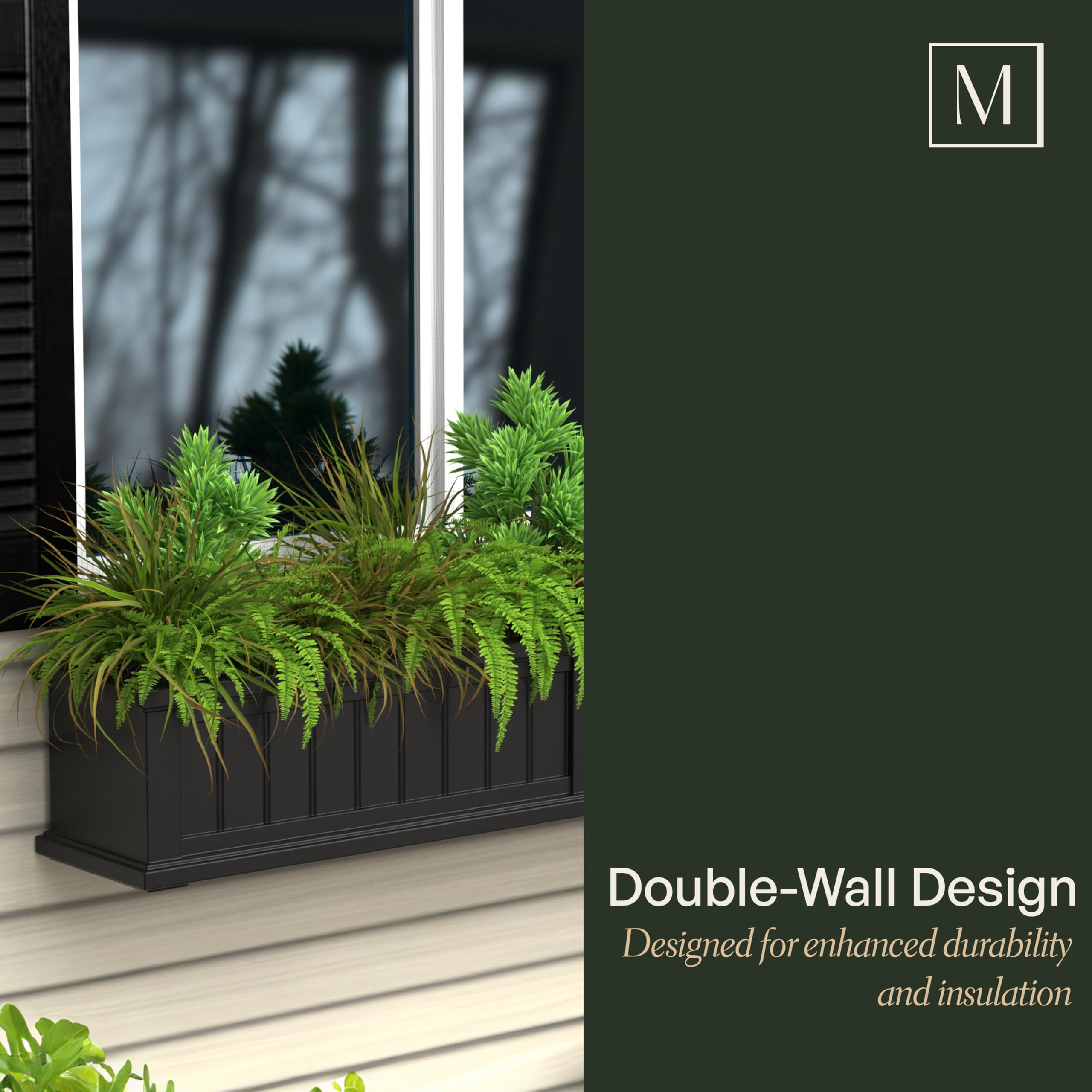 Mayne close-up of bead-board texture highlighting durable polyethylene finish benefit