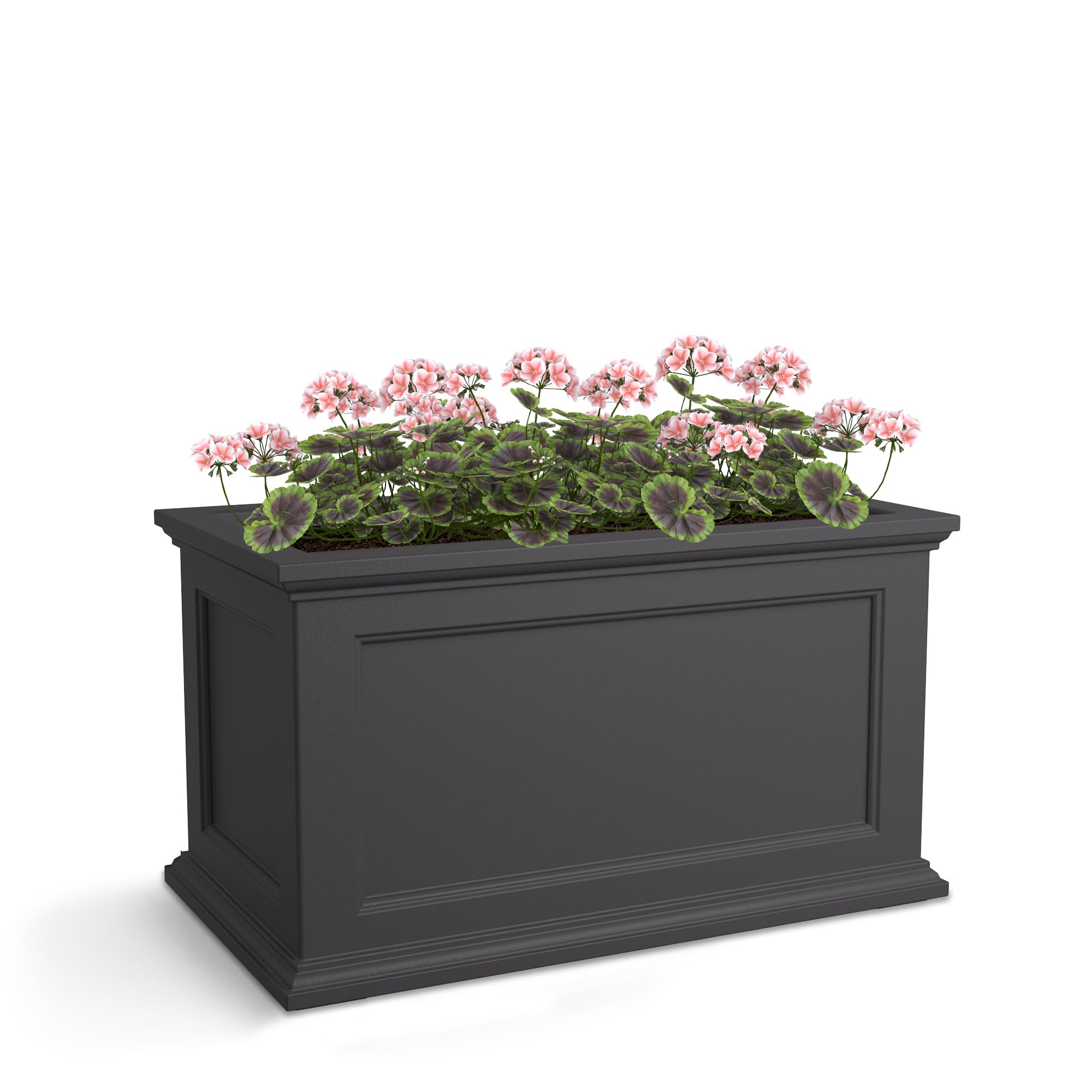 Mayne Fairfield front view showing graphite grey finish and sleek shape for curb appeal