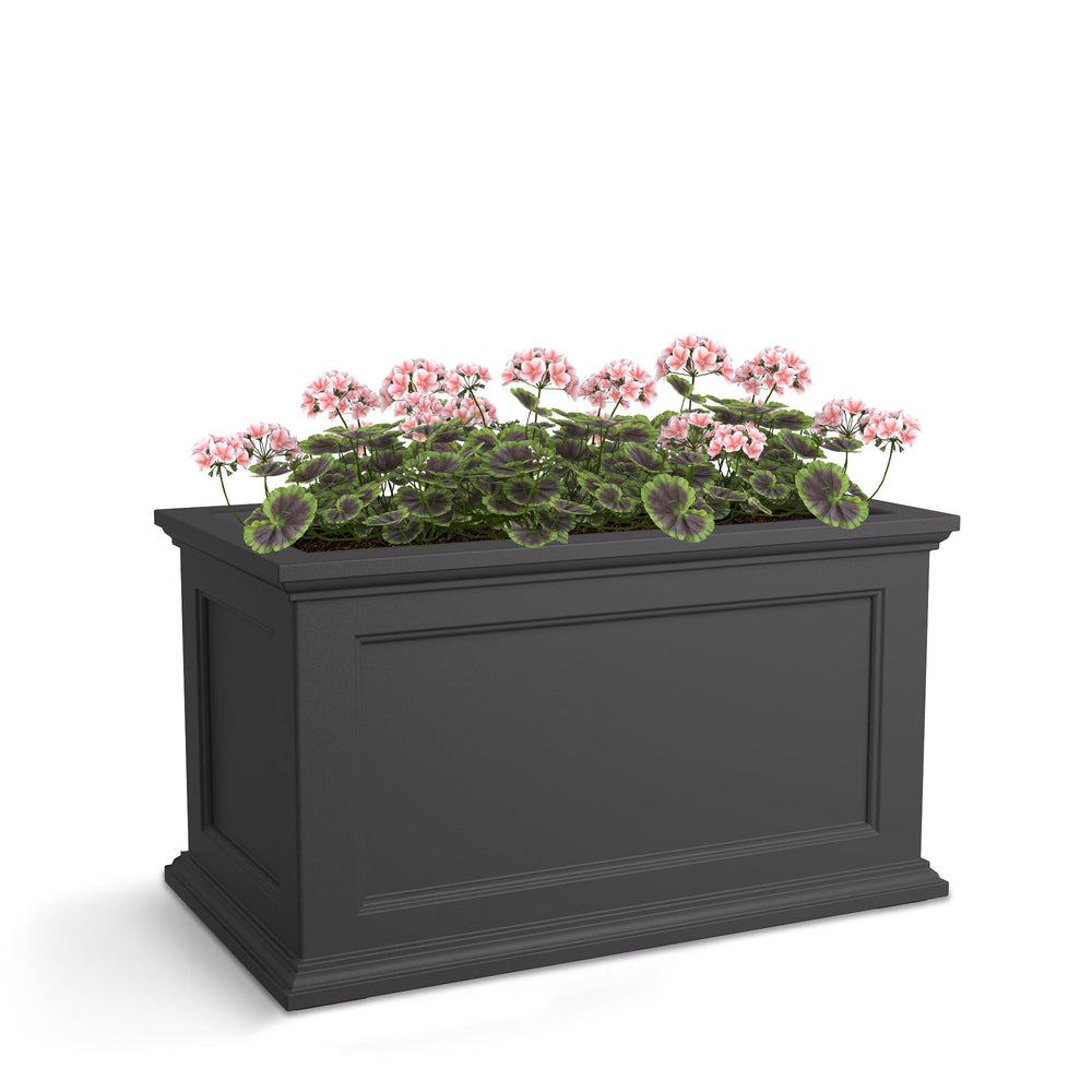 Mayne Fairfield front view showing graphite grey finish and sleek shape for curb appeal