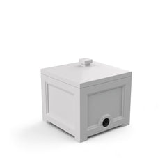 Mayne Fairfield front view showing clean white storage and organized exterior