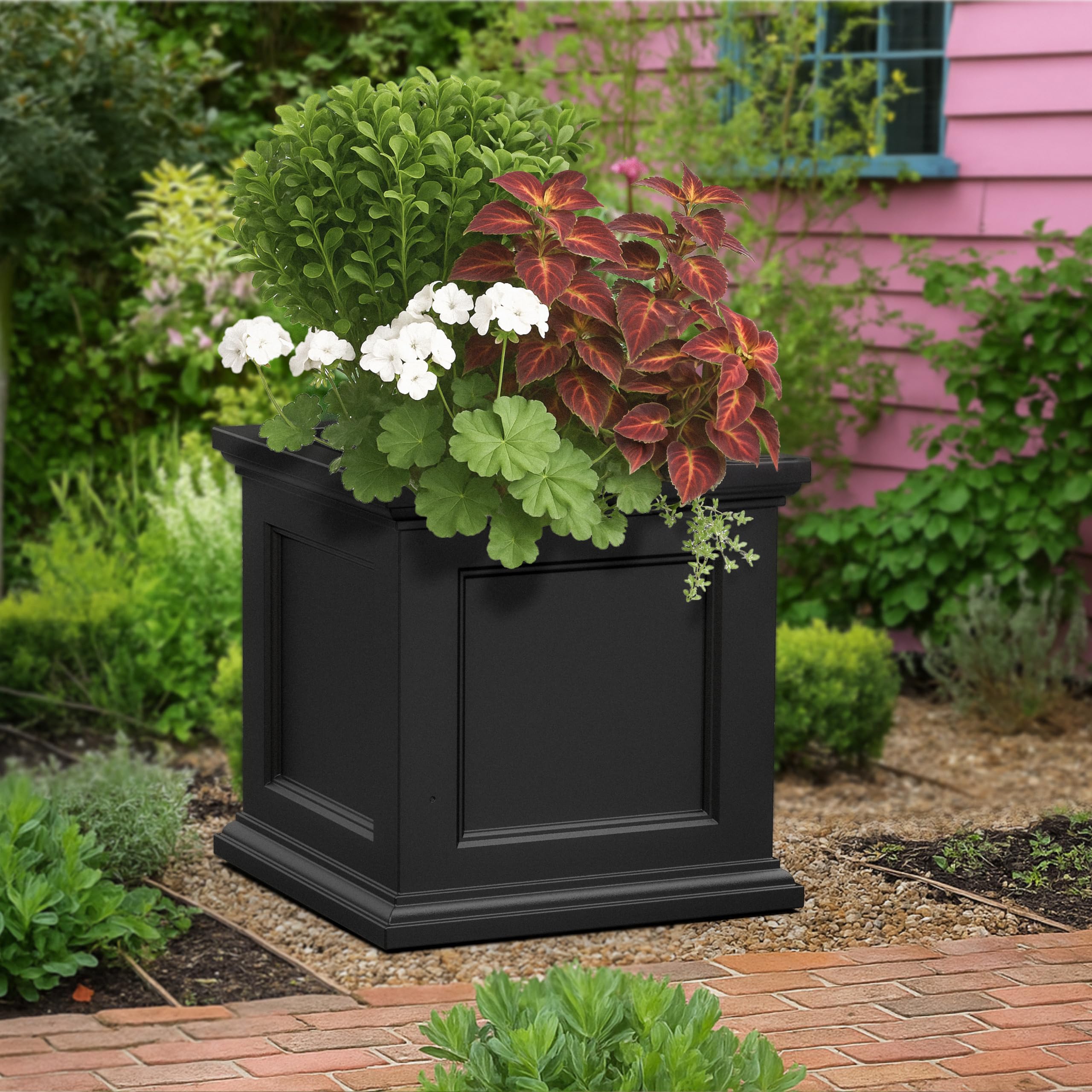 Mayne planter in living room showing indoor use and easy maintenance
