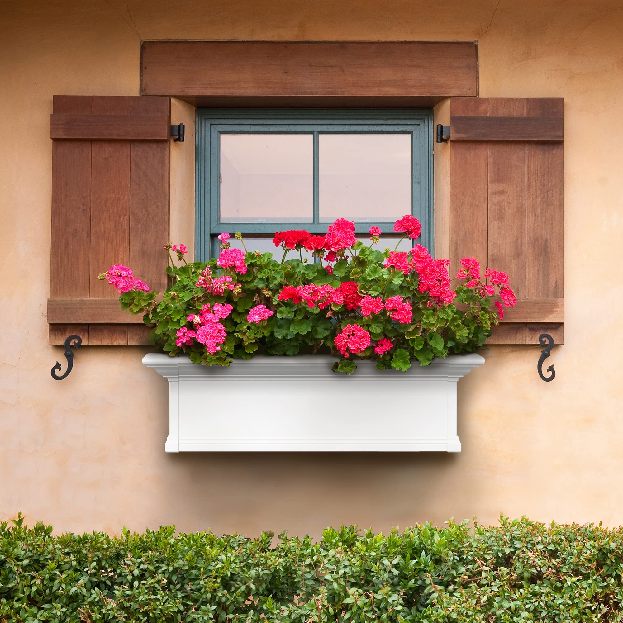 Mayne steel brackets and hardware displayed for secure installation benefit