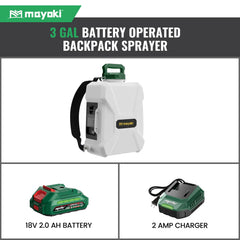 Mayoki 18V 2.0Ah battery and 2A charger included for long runtime