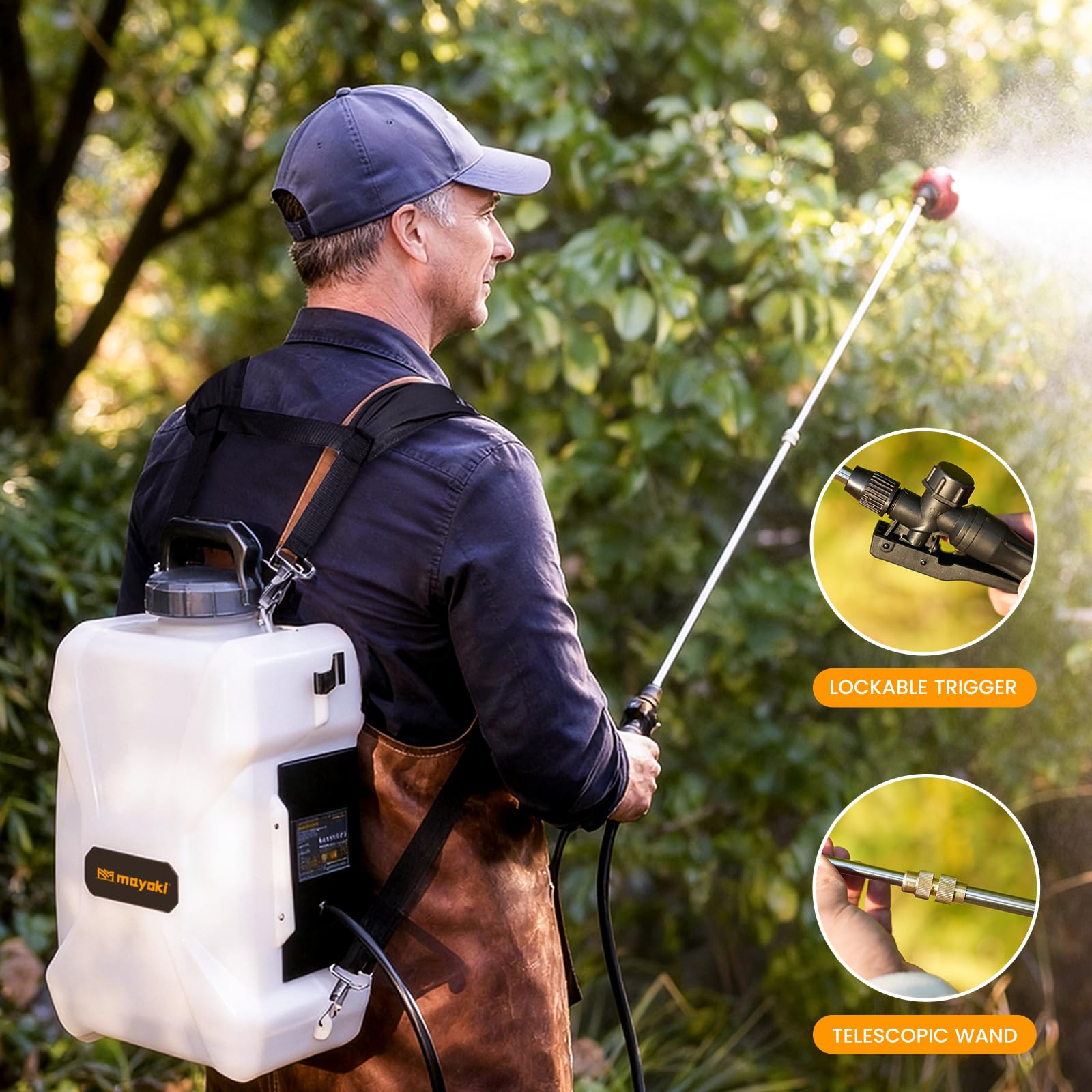 Mayoki assortment of seven nozzles and large-aperture tips for flexible spray patterns