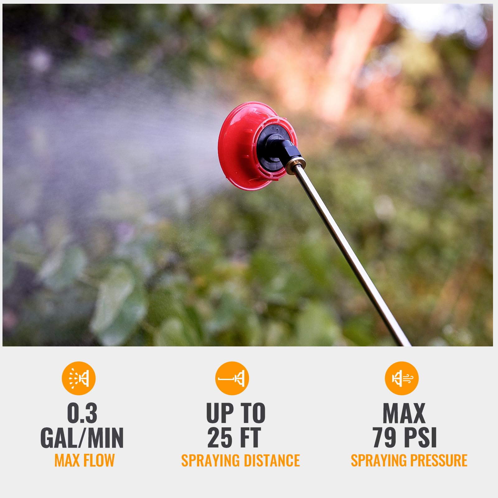Mayoki stainless steel wand close-up showing durable construction for precise spraying