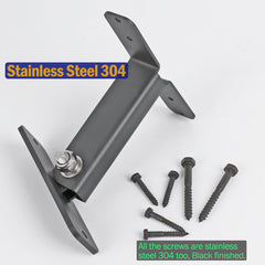 Mayset close-up of swing arm and pivot showing 11GA steel detail and adjustable angle benefit