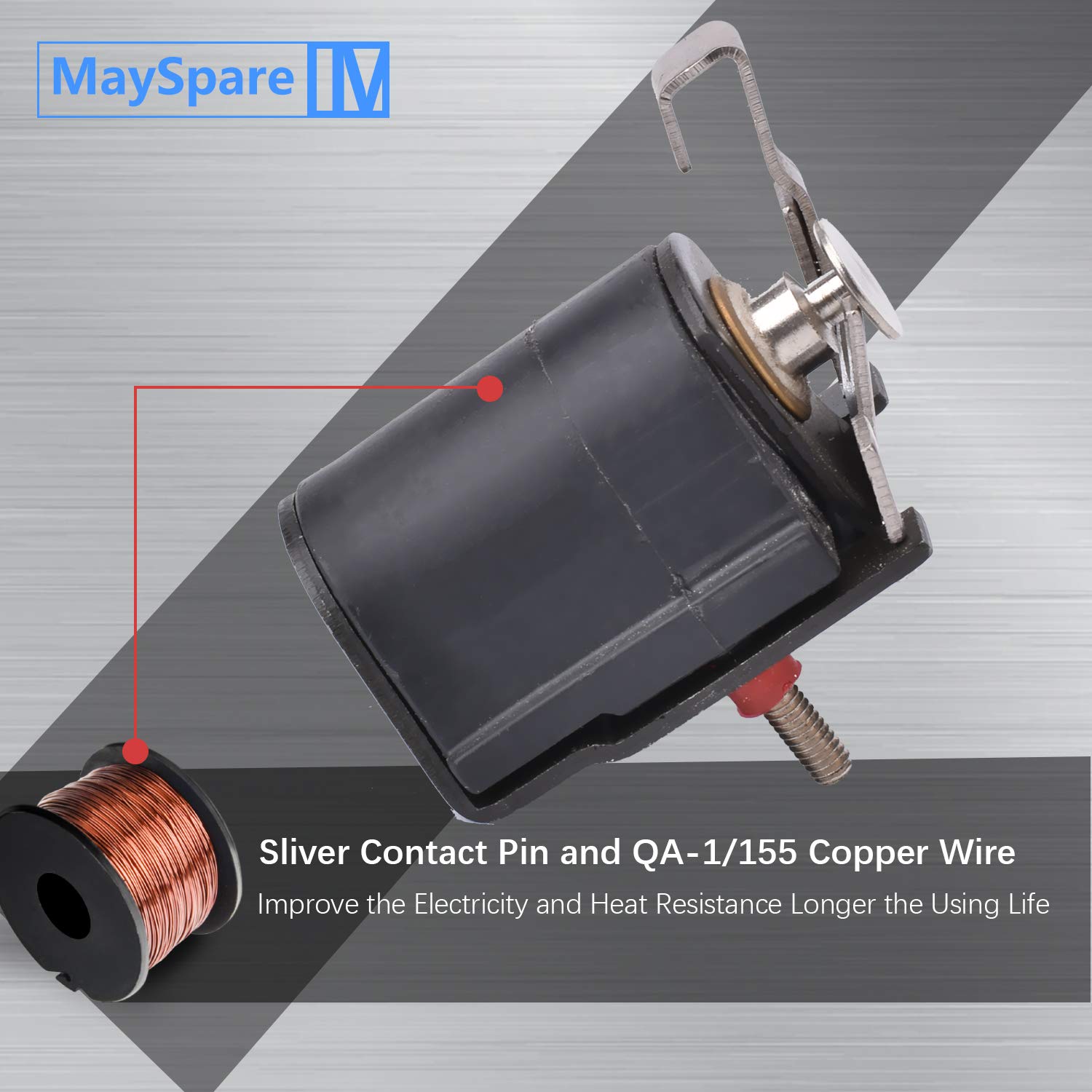 MaySpare solenoid installed on an injection pump illustrating ready-to-use compatibility