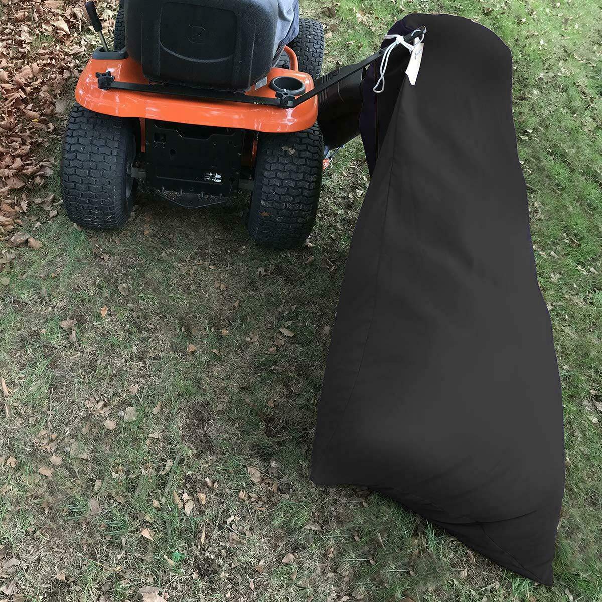 MAYTHON bag attached to zero-turn mower speeds leaf collection