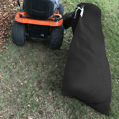 MAYTHON bag attached to zero-turn mower speeds leaf collection