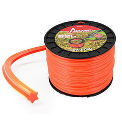 MAZING spool front view showing orange 0.095 inch line and easy-carry benefit