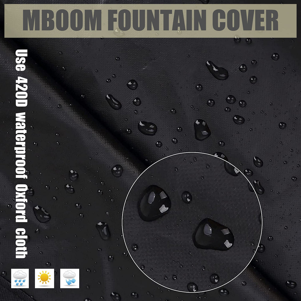 MBOOM close-up of 600D fabric texture demonstrating durable weather resistance