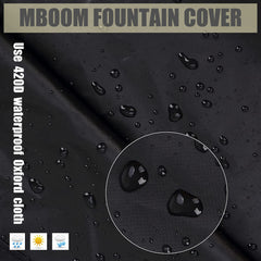 MBOOM close-up of 600D fabric texture demonstrating durable weather resistance