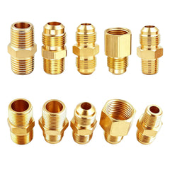 MCAMPAS close-up of solid brass adapters for secure leak-resistant seals